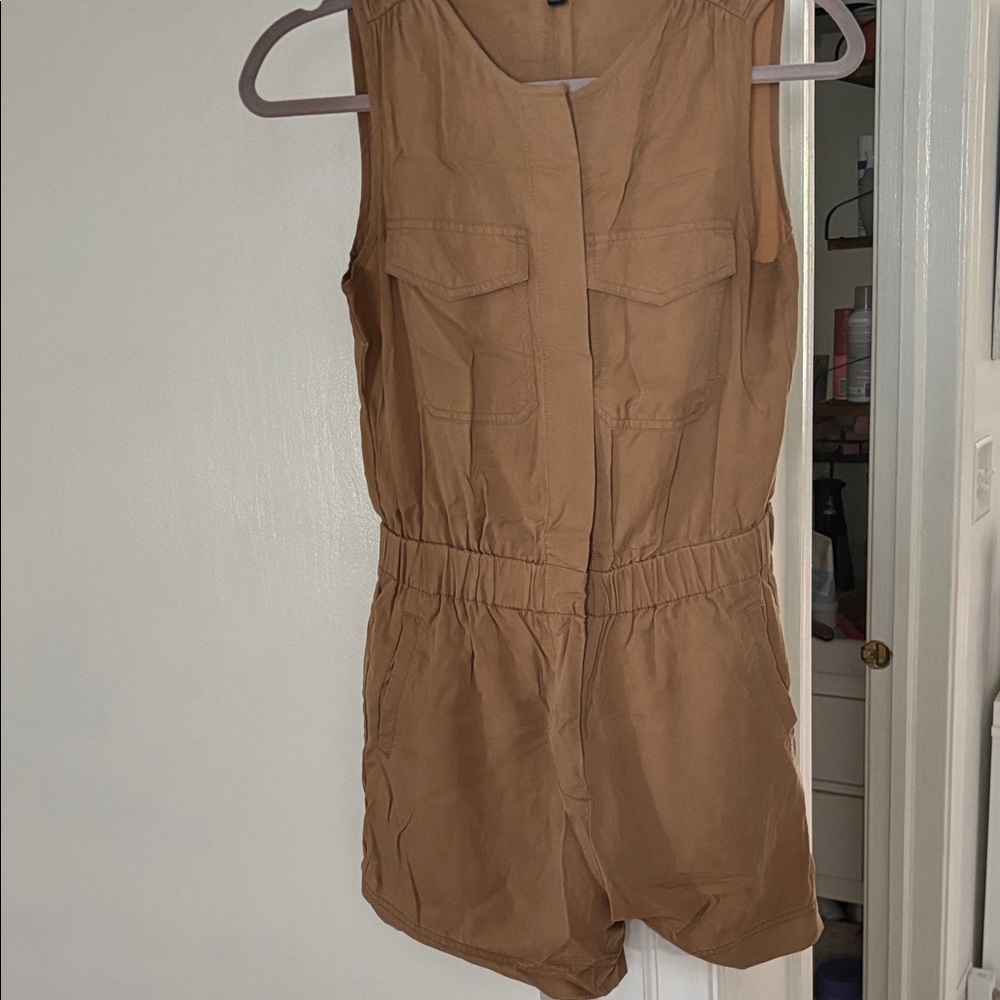 Banana Republic Tan Tencel Utility Romper XS - Picture 3 of 6